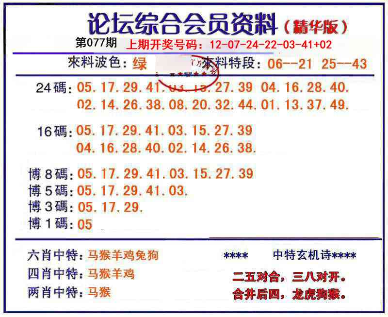 077期综合会员资料[图]